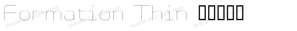 Formation Thin字体转换
